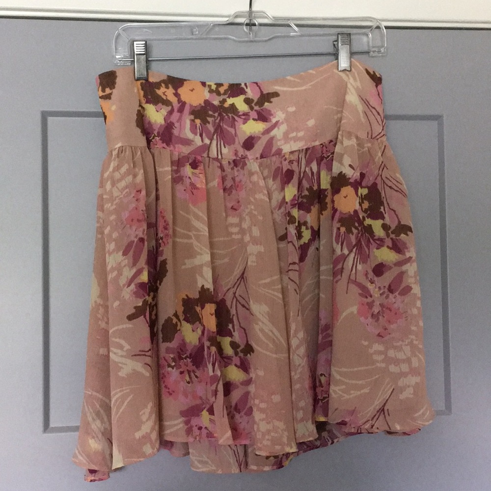 Floral, flowy short skirt